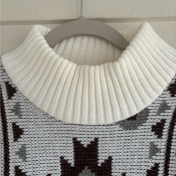 Vintage Aztec Mock Neck Sweater (see measurements) Made in USA - Picture 6 of 11